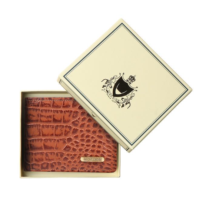 Ee 387-2021S  Tan Leather Bi-Fold Wallet