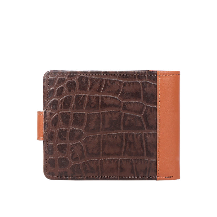 Ee 389-010  Brown Leather Bi-Fold Wallet