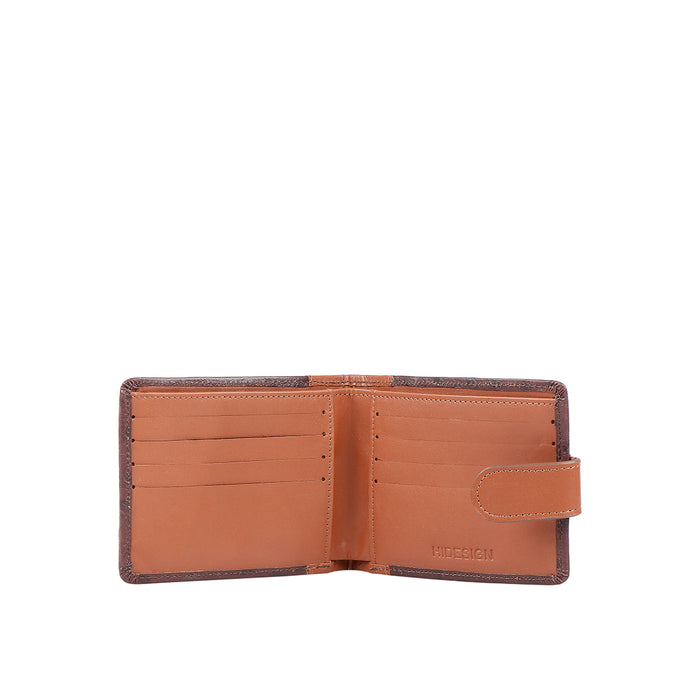 Ee 389-017  Brown Leather Bi-Fold Wallet