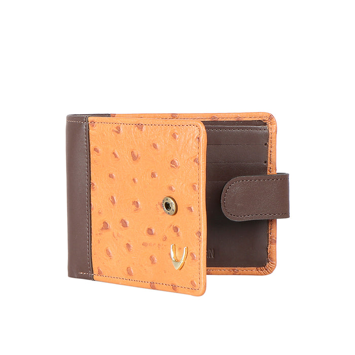 Ee 389-017  Tan Leather Bi-Fold Wallet