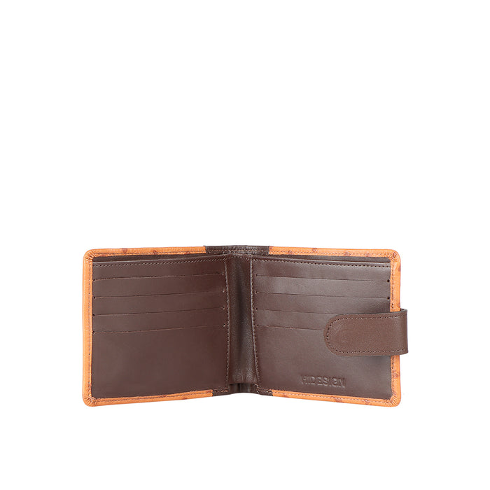 Ee 389-017  Tan Leather Bi-Fold Wallet
