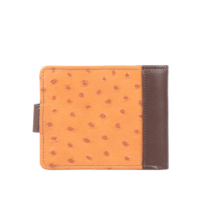 Ee 389-017  Tan Leather Bi-Fold Wallet