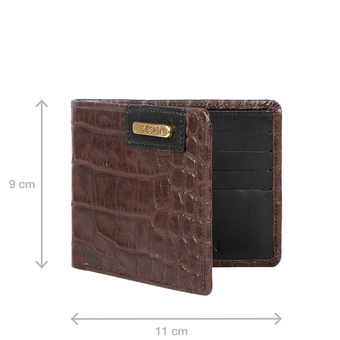 Ee 390-036  Brown Leather Bi-Fold Wallet