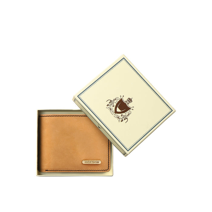 Ee 391-2021S  Tan Leather Bi-Fold Wallet