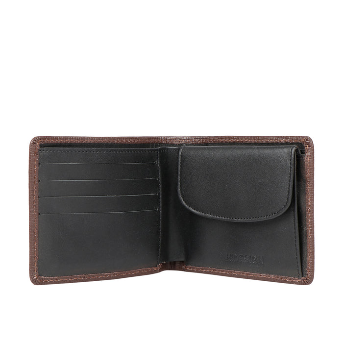 Ee 392-010  Brown Leather Bi-Fold Wallet