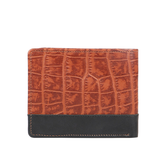 Ee 394-017  Tan Leather Bi-Fold Wallet