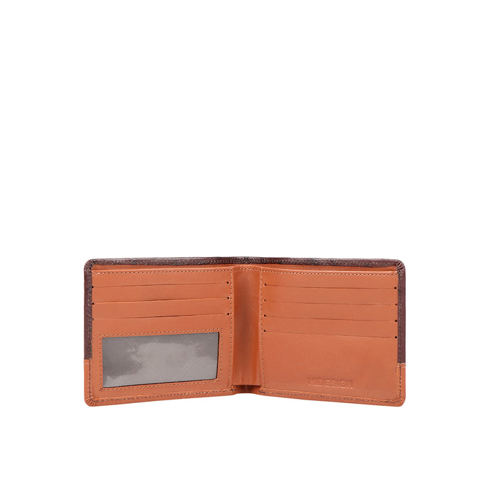 Ee 394-036  Brown Leather Bi-Fold Wallet