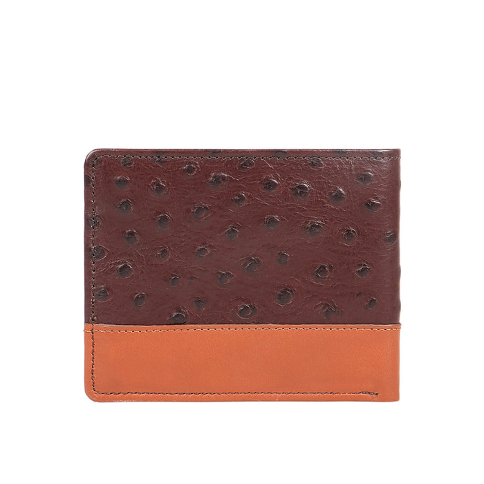 Ee 394-036  Brown Leather Bi-Fold Wallet