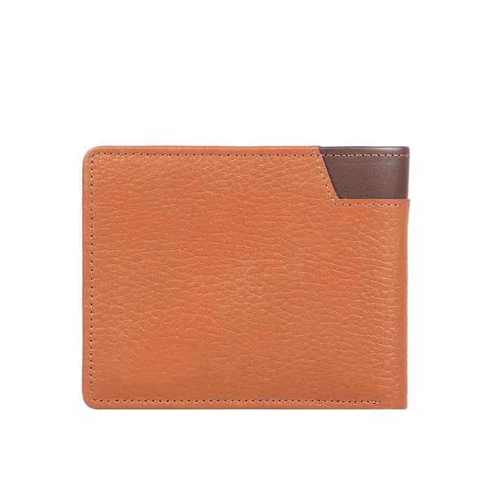 Ee 397-017  Tan Leather Bi-Fold Wallet