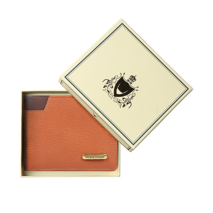 Ee 397-017  Tan Leather Bi-Fold Wallet