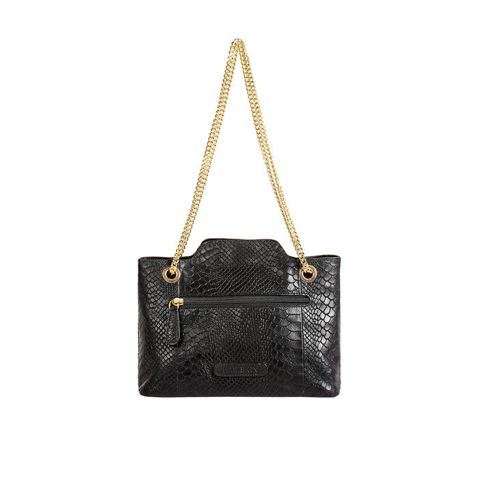 Ee Aliya 01 Black Leather Shoulder Bag