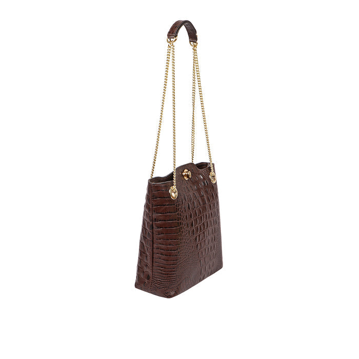 Ee Aliya 02 Brown Leather Tote Bag