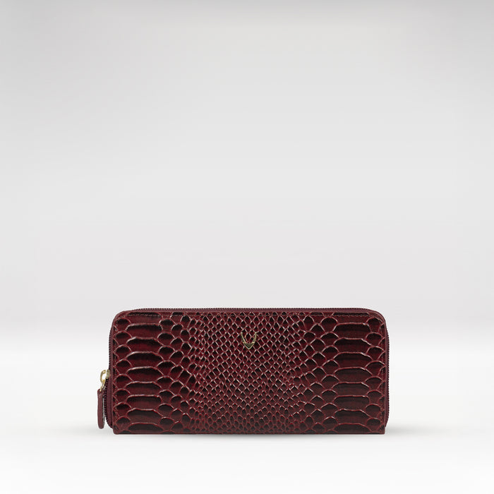 Ee Angara W2  Marsala Leather Zip Around Wallet