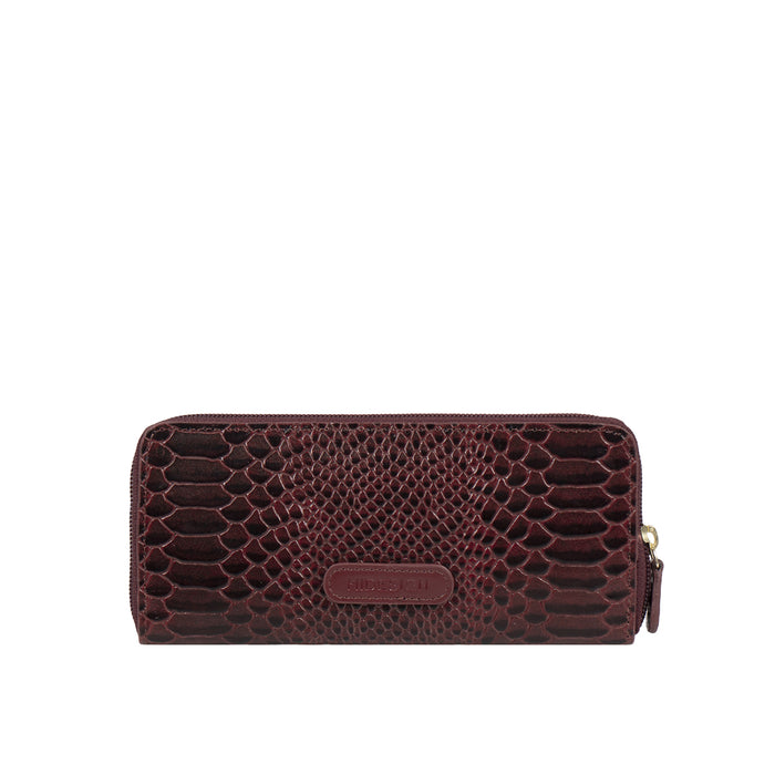 Ee Angara W2  Marsala Leather Zip Around Wallet