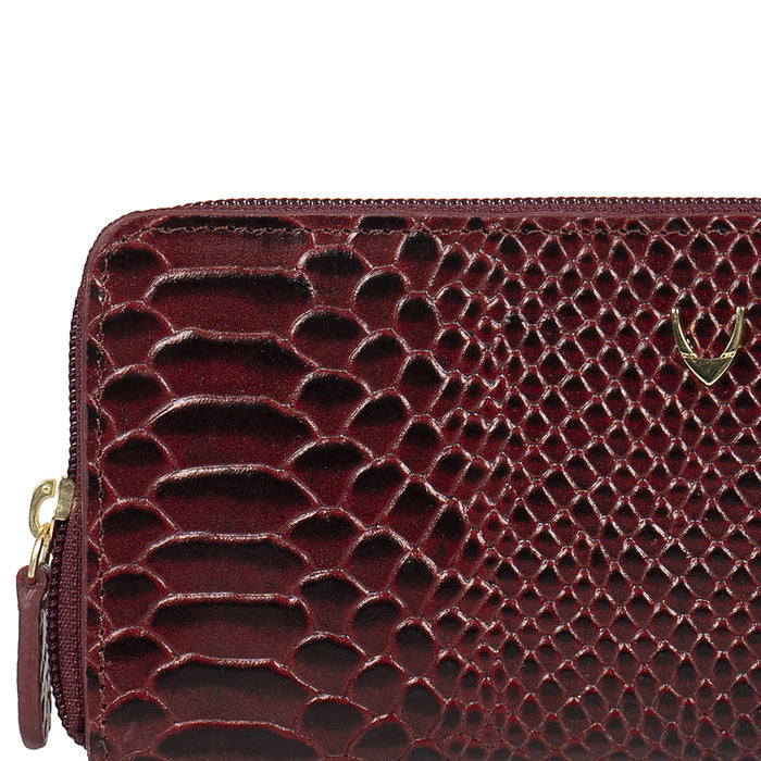 Ee Angara W2  Marsala Leather Zip Around Wallet