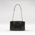 Ee Aquarius 01 Black Leather Shoulder Bag