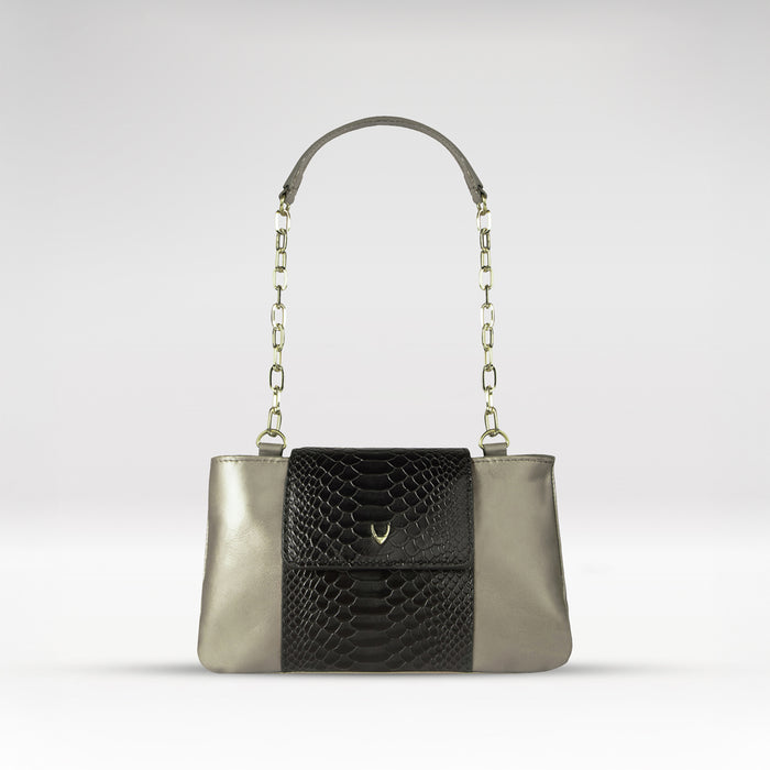 Ee Aquarius 01 Black Leather Shoulder Bag