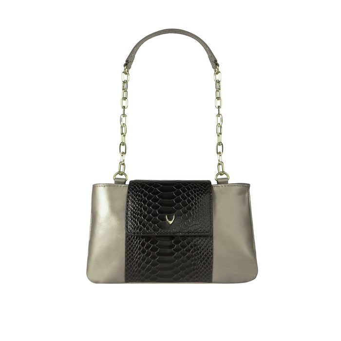 Ee Aquarius 01 Black Leather Shoulder Bag
