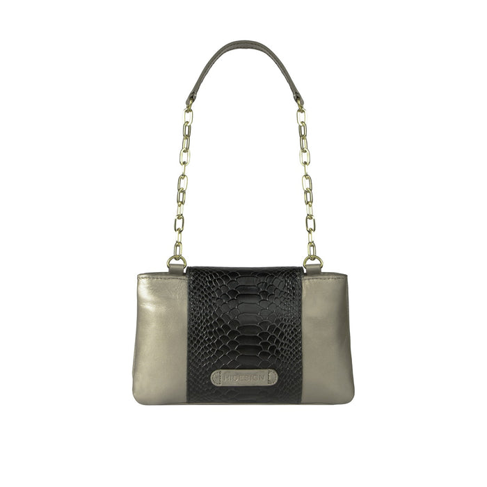Ee Aquarius 01 Black Leather Shoulder Bag