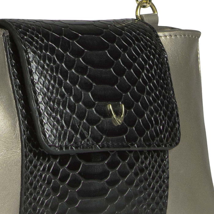Ee Aquarius 01 Black Leather Shoulder Bag