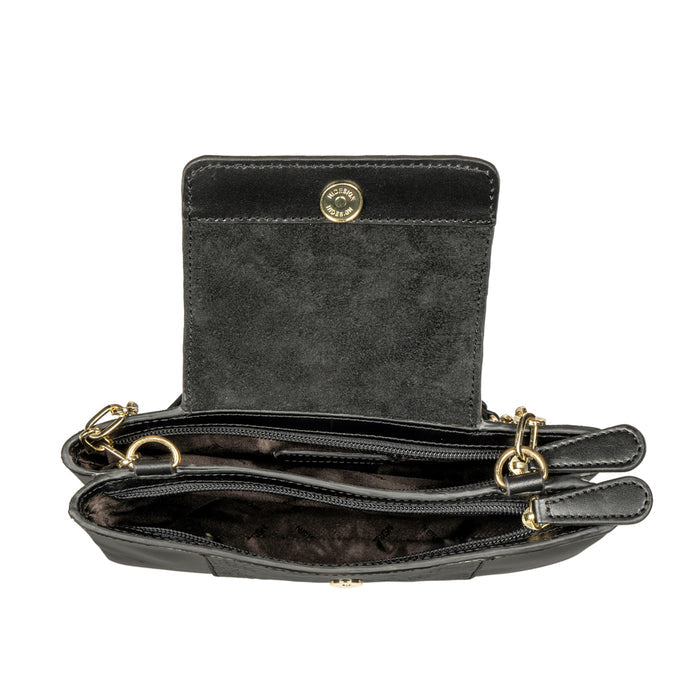 Ee Aquarius 01 Black Leather Shoulder Bag