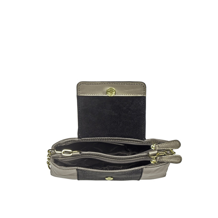 Ee Aquarius 01 Black Leather Shoulder Bag