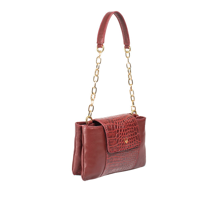 Ee Aquarius 01 Marsala Leather Shoulder Bag