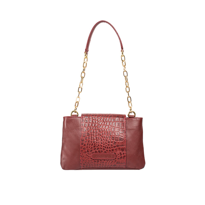 Ee Aquarius 01 Marsala Leather Shoulder Bag