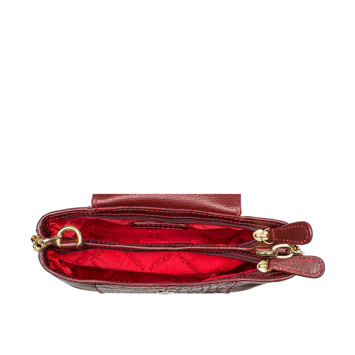 Ee Aquarius 01 Marsala Leather Shoulder Bag