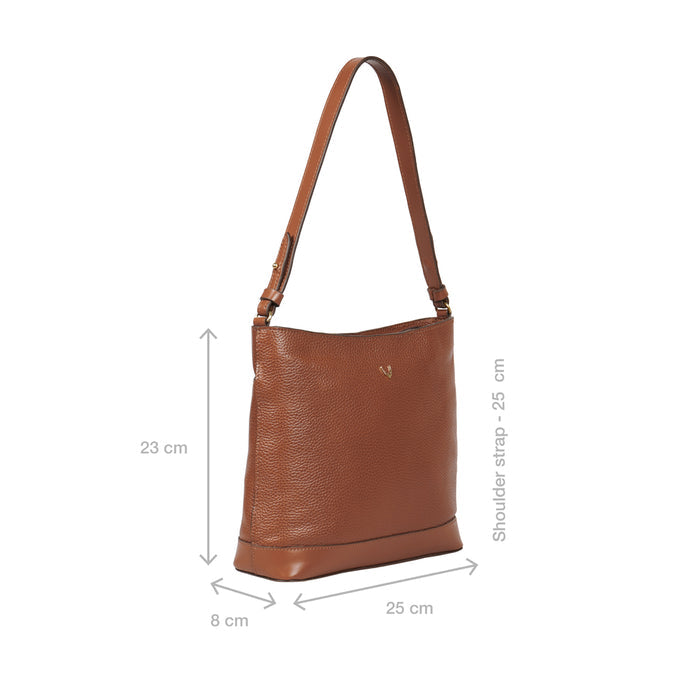 Ee Aries 01 Tan Leather Shoulder Bag
