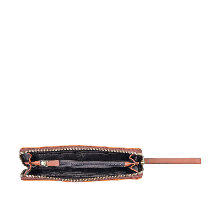Ee Aspen W1-M Tan Leather Zip Around Wallet