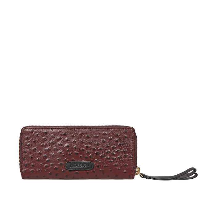 Ee Aspen W2-M Brown Leather Double Zip Around Wallet