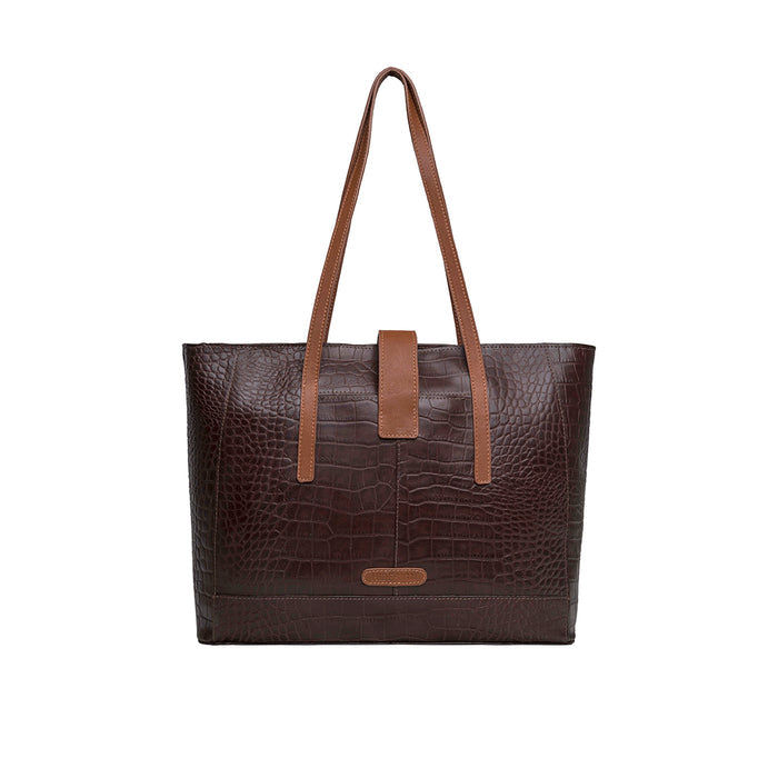 Ee Atria 01 Brown Leather Tote Bag