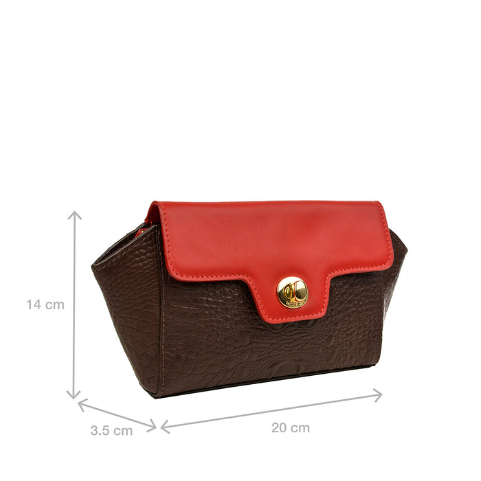 Ee Atria 04 Red Leather Clutch Wallet