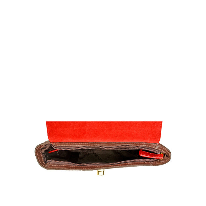 Ee Atria 04 Red Leather Clutch Wallet
