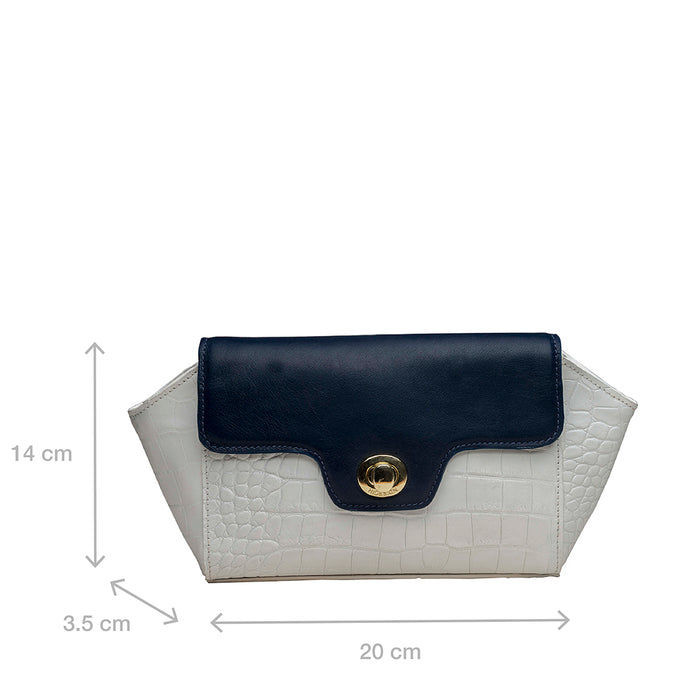 Ee Atria 04 White Leather Clutch Wallet