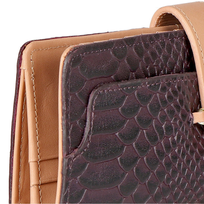 Ee Atria W1-M Violet Leather Bi-Fold Wallet