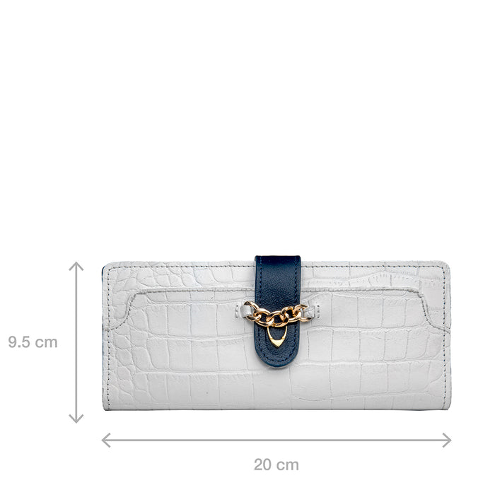 Ee Atria W1  White Leather Bi-Fold Wallet
