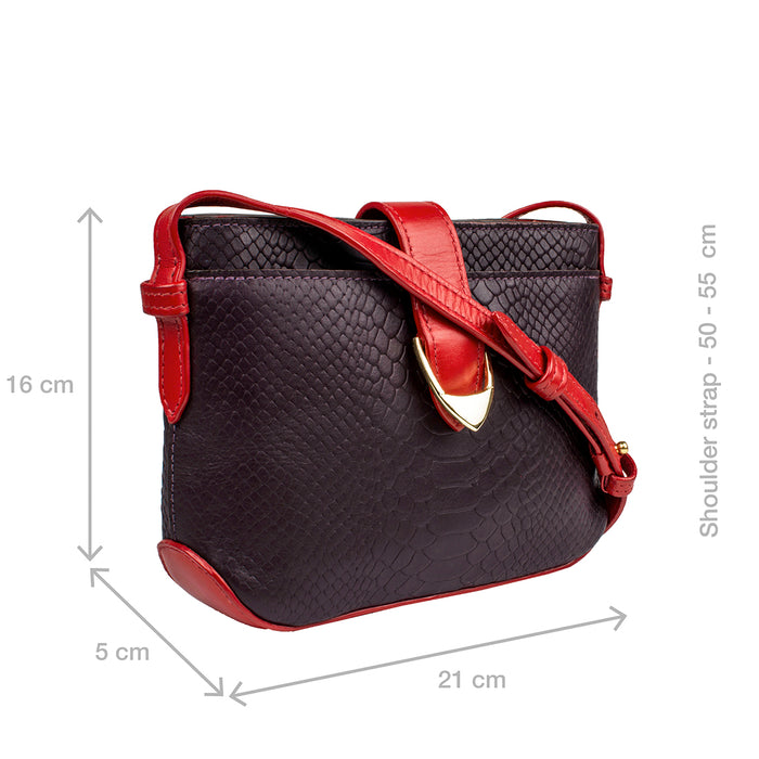 Ee Aurora 03 Violet Leather Sling Bag