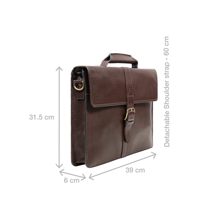 Ee Bennett 1 Brown Leather  Briefcase