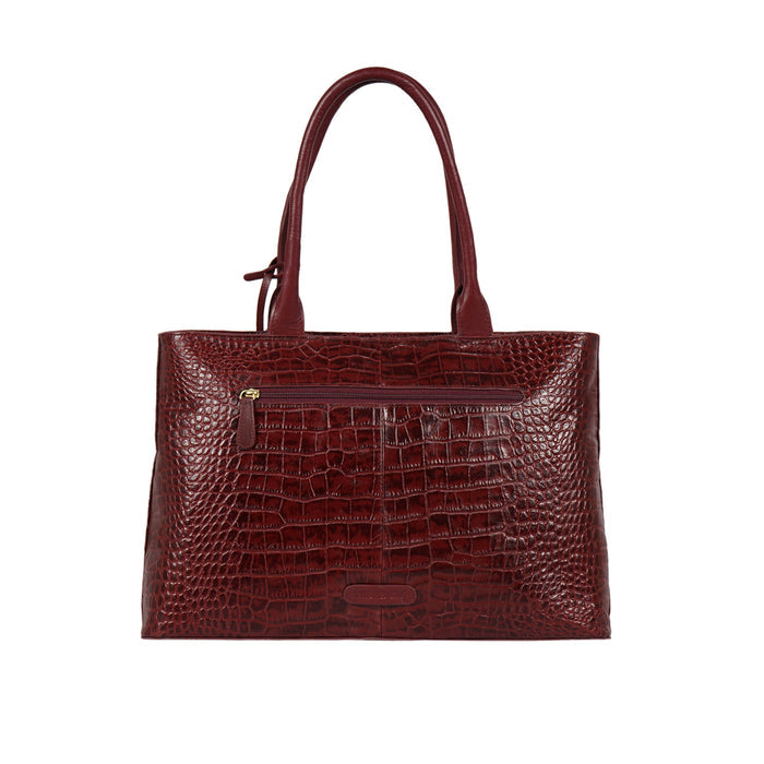 Ee Berlin 01 Red Leather Tote Bag
