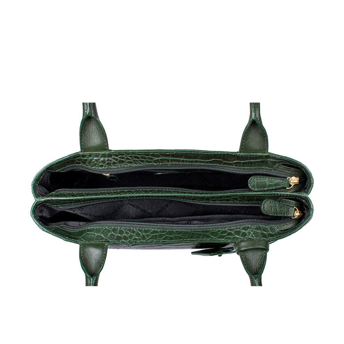 Ee Berlin 02 Green Leather Tote Bag