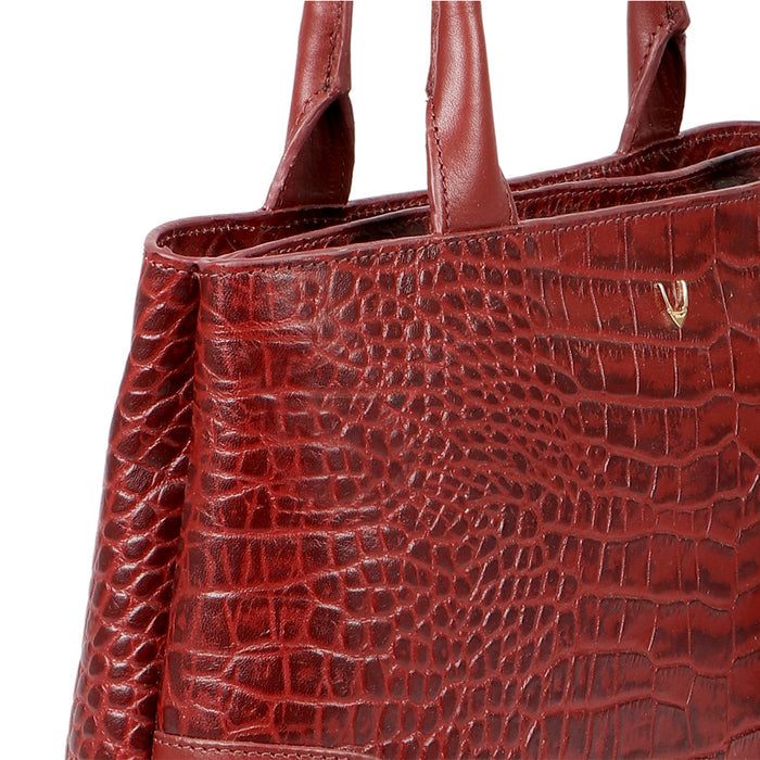 Ee Berlin 02 Red Leather Tote Bag