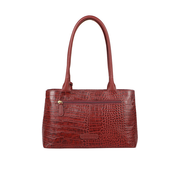 Ee Berlin 02 Red Leather Tote Bag