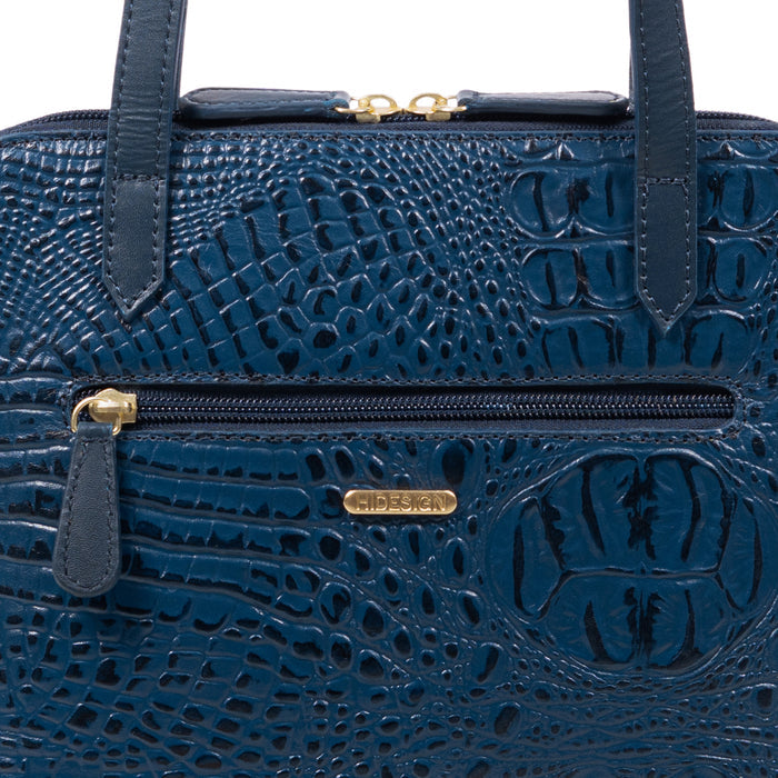 Ee Cindy Blue Leather Shoulder Bag