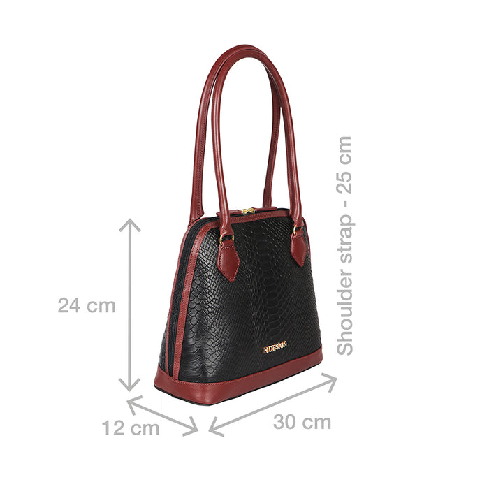 Ee Cleo 01 Black Leather Tote Bag