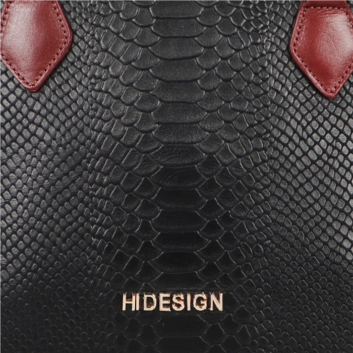 Ee Cleo 01 Black Leather Tote Bag