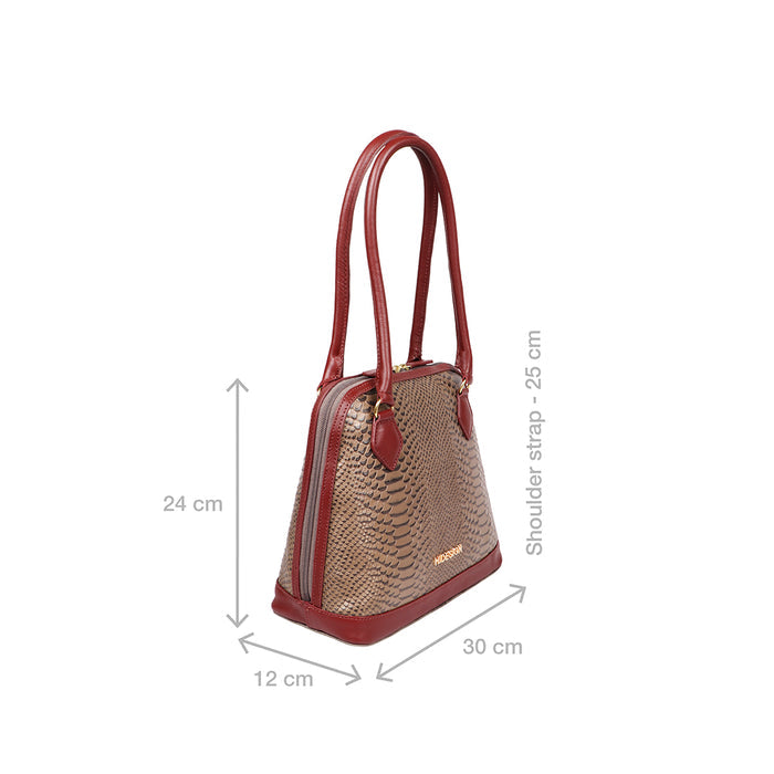 Ee Cleo 01 Grey Leather Tote Bag
