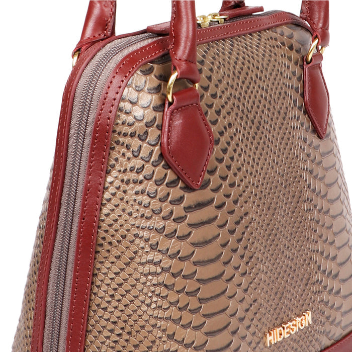Ee Cleo 01 Grey Leather Tote Bag