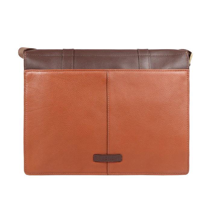 Ee Eden 01 Tan Leather  Messenger Bag